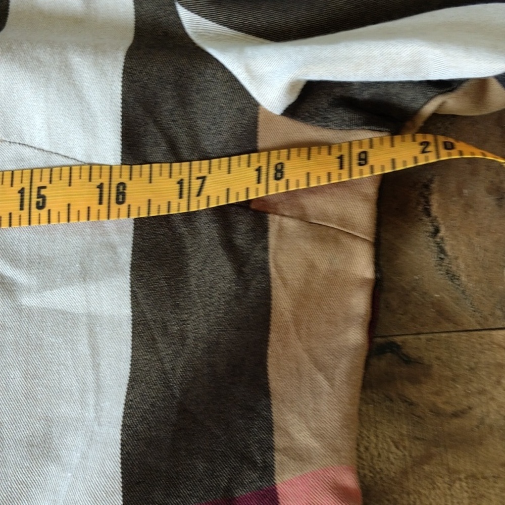 Burberry Tan, Black, White & Pink Plaid Long Sleeve Dress - Picture 9 of 11